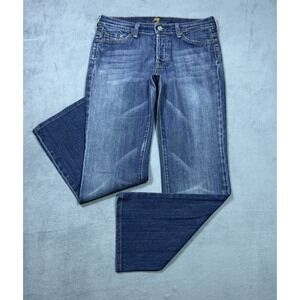 7 For All Mankind Jeans Womens 29x28 Boy Cut Lowrise ButtonFly Made In USA